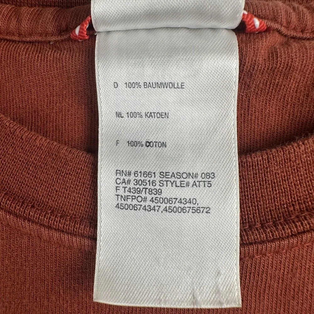 North Face Men's 100% Cotton Long Sleeve Shirt Size Medium